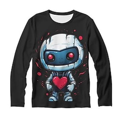 Valentines Boys 3D Skull Heart Tee Shirt Long Sleeve 3D Print Spring Fall Sports Fashion Streetwear Polyester Kids 3-12 Years Crew Neck Outdoor Casual Daily Regular Fit miniinthebox Valentines Boys 3D Skull Heart Tee Shirt Long Sleeve 3D Print Spring Fall Sports Fashion Streetwear Polyester Kids 3-12 Years Crew Neck Outdoor Casual Daily Regular Fit miniinthebox
