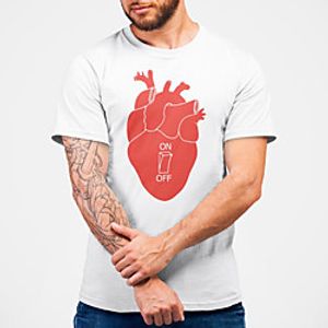 Men's Unisex Tee T shirt Hot Stamping Graphic Graphic Prints Plus Size Print Short Sleeve Casual Tops Cotton Basic Fashion Designer Big and Tall White miniinthebox