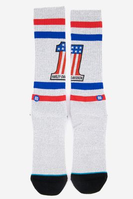 Mens Number One Pb Socks Grey Heather Combo Mens Number One Pb Socks Grey Heather Combo