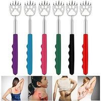 Bear Claw Stainless Steel Scratch Massager, Stainless Steel Telescopic Scratcher, Portable Extendable Backscratcher with Rubber Handles miniinthebox - thumbnail