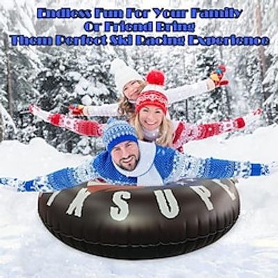 Snow Tube PVC Inflatable Skiing Circle Winter Outdoor Skiing Sled Single Person Thickened Cold Resistant Inflatable Skiing Mat Skiing Bike Lightinthebox