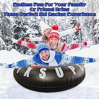 Snow Tube PVC Inflatable Skiing Circle Winter Outdoor Skiing Sled Single Person Thickened Cold Resistant Inflatable Skiing Mat Skiing Bike Lightinthebox - thumbnail