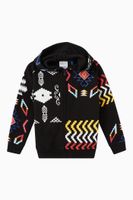 Patchwork Folk Hoodie in Cotton Jersey - thumbnail