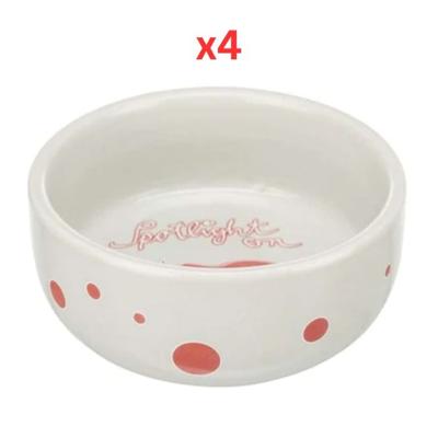 Trixie Bowl Spotlight Comic Guinea Pigs Ceramic Bowl For Small Pets - Red 11cm (Pack Of 4) Trixie Bowl Spotlight Comic Guinea Pigs Ceramic Bowl For Small Pets - Red 11cm (Pack Of 4)