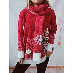 Women's Ugly Christmas Sweater Pullover Sweater Jumper Christmas Sweaters Crew Neck Ribbed Knit Polyester Knitted Print Fall Winter Regular Outdoor Christmas Daily Fashion Casual Soft Long Sleeve Lightinthebox