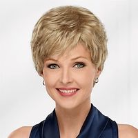 WhisperLite Wig Short Lightweight Style with Chic Cropped Layers/Multi-tonal Shades of Blonde Silver Brown and Red miniinthebox