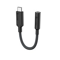 Alogic Elements Pro USB-C to 3.5mm Audio Adapter 10cm, Black - thumbnail