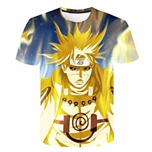 Inspired by Naruto Uchiha Sasuke Anime Cartoon 100% Polyester 3D Harajuku Graphic Kawaii T-shirt For Women's / Men's miniinthebox
