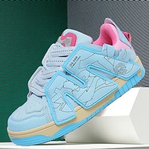 Men's Women Sneakers Casual Shoes Skate Shoes Running Walking Sporty Casual Outdoor Daily PU Height Increasing Lace-up Pink Blue Spring Fall Lightinthebox