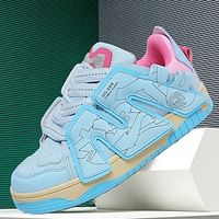Men's Women Sneakers Casual Shoes Skate Shoes Running Walking Sporty Casual Outdoor Daily PU Height Increasing Lace-up Pink Blue Spring Fall Lightinthebox - thumbnail