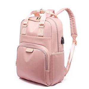 Laptop Backpack Bags 14 15.6 inch Compatible with Macbook Air Pro, HP, Dell, Lenovo, Asus, Acer, Chromebook Notebook Waterpoof Shock Proof Oxford Cloth Solid Color for Colleages  Schools miniinthebox
