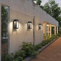 LED Wall Sconce Lighting Fixture Wall Sconce Lantern External Waterproof IP65 Rustproof Aluminum Wall Lamp Lantern Courtyard Garden Balcony Villa Decorative Lights 110-240V miniinthebox - thumbnail