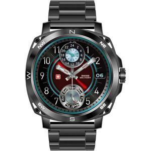 Swiss Military Dom 4 Smartwatch - 1.43" AMOLED Display Compatibile with iOS/Android- Gun Metal