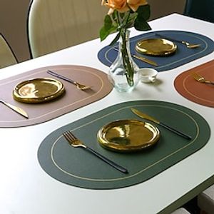 Vinyl Placemat Waterproof PVC Heat Resistant Dining Table Place Table Plate Mat Xmas Decor Fall Kitchen Table Mats Indoor Outdoor Lightinthebox