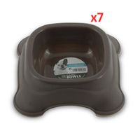 M-PETS Plastic Single Bowl Grey 775ml (Pack of 7)