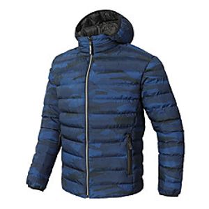 Men's Hoodie Jacket Padded Hiking jacket Hiking Fleece Jacket Winter Outdoor Thermal Warm Windproof Quick Dry Lightweight Outerwear Trench Coat Top Skiing Ski  Snowboard Fishing Blue White Black Red Lightinthebox