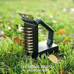 Outdoor Camping Barbecue Tool Cleaning Brush Picnic Picnic Bbq Oven Three-In-One Right-Angle Copper Wire Brush Lightinthebox