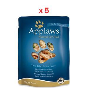 Applaws Tuna Fillet With Sea Bream Cat Wetfood Multicolour 70g (UAE Delivery Only) (Pack Of 5)