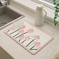 Dish Drying Mat,Coffee Machine Mat,Absorbent Rubber Backed Draining Mat,Anti Slip Sink Mats For Kitchen Counter Protector,For Dish Rack Coffee Machine Bar Accessories Lightinthebox