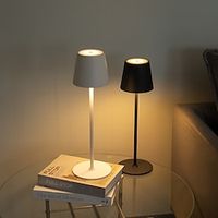 Cordless LED Table Lamp Aluminum Stepless Dimming Built-in Rechargeable Battery Desk Lamp Patio Table Lamp, Bedside Night Lamp, Ambient Light for Restaurant Type C Lightinthebox