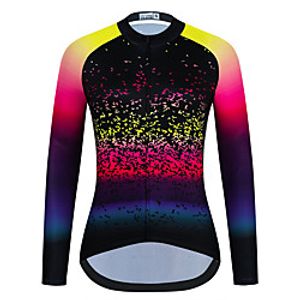 21Grams Women's Long Sleeve Cycling Jersey Spandex Black Bike Top Mountain Bike MTB Road Bike Cycling Quick Dry Moisture Wicking Sports Clothing Apparel / Stretchy / Athleisure miniinthebox