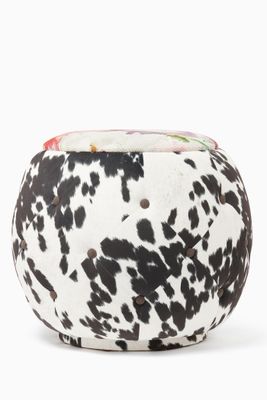 Floral Print Queen Pouf Chair