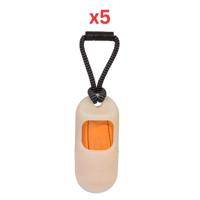 Zee dog Poop Bag Dispenser With Compostable Refill Transparent (Pack of 5)
