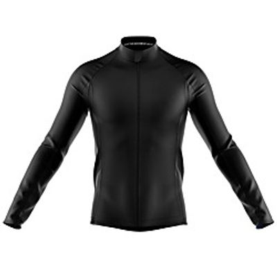 21Grams Men's Long Sleeve Cycling Jersey Spandex Polyester Black Solid Color Bike Jersey Top Mountain Bike MTB Road Bike Cycling Quick Dry Moisture Wicking Breathable Sports Clothing Apparel Lightinthebox