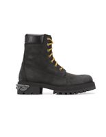 Black Rubbered Logo Boots - thumbnail