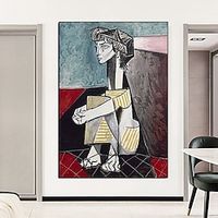 Pablo Picasso Jacqueline aux mains croisees painting handmade (Jacqueline with Crossed Hands) oil painting Pablo Picasso picture paintings for wall decoration artwork paintings Lightinthebox