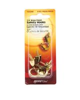 Hillman 4 Pack Brass Safe Hook