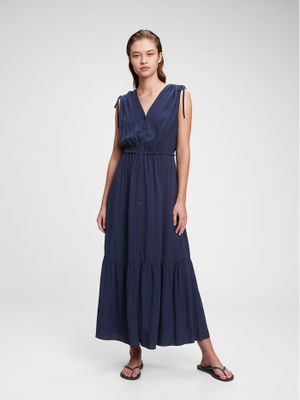 Ruched Shoulder Maxi Dress Ruched Shoulder Maxi Dress
