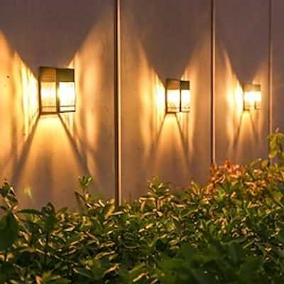 Solar Wall Lamp Outdoor Waterproof Garden Light Fence Step Porch Backyard Landscape Decoration miniinthebox Solar Wall Lamp Outdoor Waterproof Garden Light Fence Step Porch Backyard Landscape Decoration miniinthebox