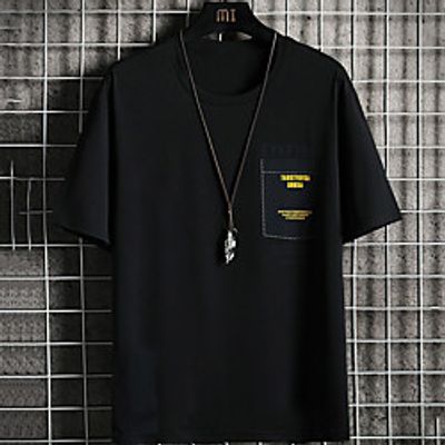 Men's Unisex Tee T shirt Hot Stamping Graphic Prints Letter Plus Size Print Short Sleeve Casual Tops Cotton Basic Fashion Designer Big and Tall White Black Light gray miniinthebox