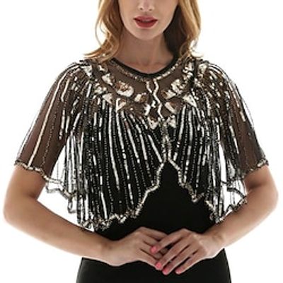 Women's 1920s Shawl Wraps Beaded Sequin Gatsby Cape Evening Bolero Flapper Cover Up Roaring 20s The Great Gatsby Party Evening Lightinthebox Women's 1920s Shawl Wraps Beaded Sequin Gatsby Cape Evening Bolero Flapper Cover Up Roaring 20s The Great Gatsby Party Evening Lightinthebox