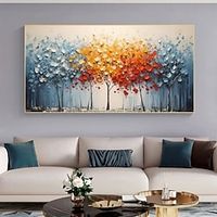 Handmade Oil Painting Canvas Wall Art Decoration Modern Abstract Thick oil Colored Grove for Home Decor Rolled Frameless Unstretched Painting Lightinthebox