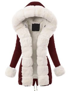 Hooded Coat Fur Collar Cotton Coat