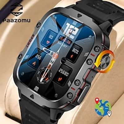 iMosi QX11 Smart Watch 1.96 inch Smartwatch Fitness Running Watch Bluetooth Pedometer Call Reminder Activity Tracker Compatible with Android iOS Women Men Hands-Free Calls Waterproof Media Control miniinthebox