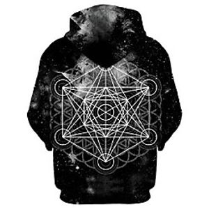 Men's Unisex Pullover Hoodie Sweatshirt Graphic Geometry Pocket Hooded Casual Daily Holiday 3D Print Sportswear Hoodies Sweatshirts  Long Sleeve Lightinthebox