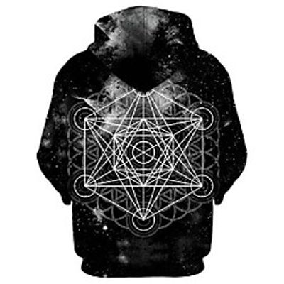 Men's Unisex Pullover Hoodie Sweatshirt Graphic Geometry Pocket Hooded Casual Daily Holiday 3D Print Sportswear Hoodies Sweatshirts  Long Sleeve Lightinthebox