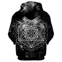 Men's Unisex Pullover Hoodie Sweatshirt Graphic Geometry Pocket Hooded Casual Daily Holiday 3D Print Sportswear Hoodies Sweatshirts  Long Sleeve Lightinthebox - thumbnail