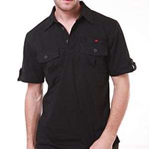 Men's T shirt Hiking Tee shirt Military Tactical Shirt Short Sleeve Tee Tshirt Top Outdoor Quick Dry Lightweight Breathable Sweat wicking Autumn  Fall Spring Summer Black Fishing Climbing Camping Lightinthebox