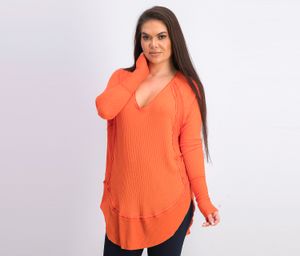 Womens Catalina Lightweight Pullover Thermal Top  Orange