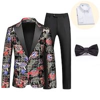 Retro Vintage Rococo Baroque 1980s Suits  Blazers Gentleman Men's Cosplay Costume Masquerade Party  Evening Coat Lightinthebox - thumbnail