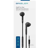 Brizler Half In-Ear Wired Earphone Black - BZ-HF376