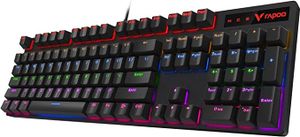 Rapoo VPro V500 Pro Backlit Wired Mechanical Gaming Keyboard Blue Switch, 18843