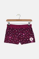 Big Girls French Terry Leopard Shorts  Rose Maroon - thumbnail