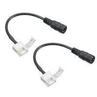 2PCS DC5-28V 2.1A LED Strip Light Connector Power Connector  DC Female Plug to 2PIN 8-10MM 5050 2835 Waterproof Single Color Quick Splitter Lightinthebox - thumbnail