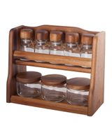 Billi Spice Rack 5 Bottles with 3 Pieces Canister Set