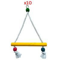 Pets Club Natural Wooden Bird Toy H-25 Cm, W-20 Cm (Pack of 10)